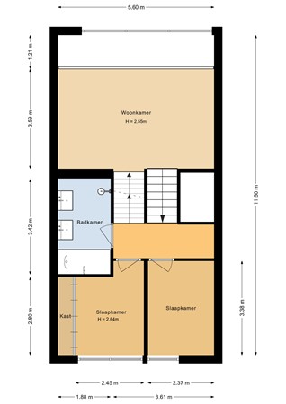 Floorplan - Jan Olphert Vaillantlaan 101, 1086 XZ Amsterdam